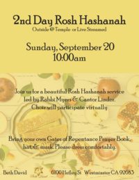 2nd Day Rosh Hashanah